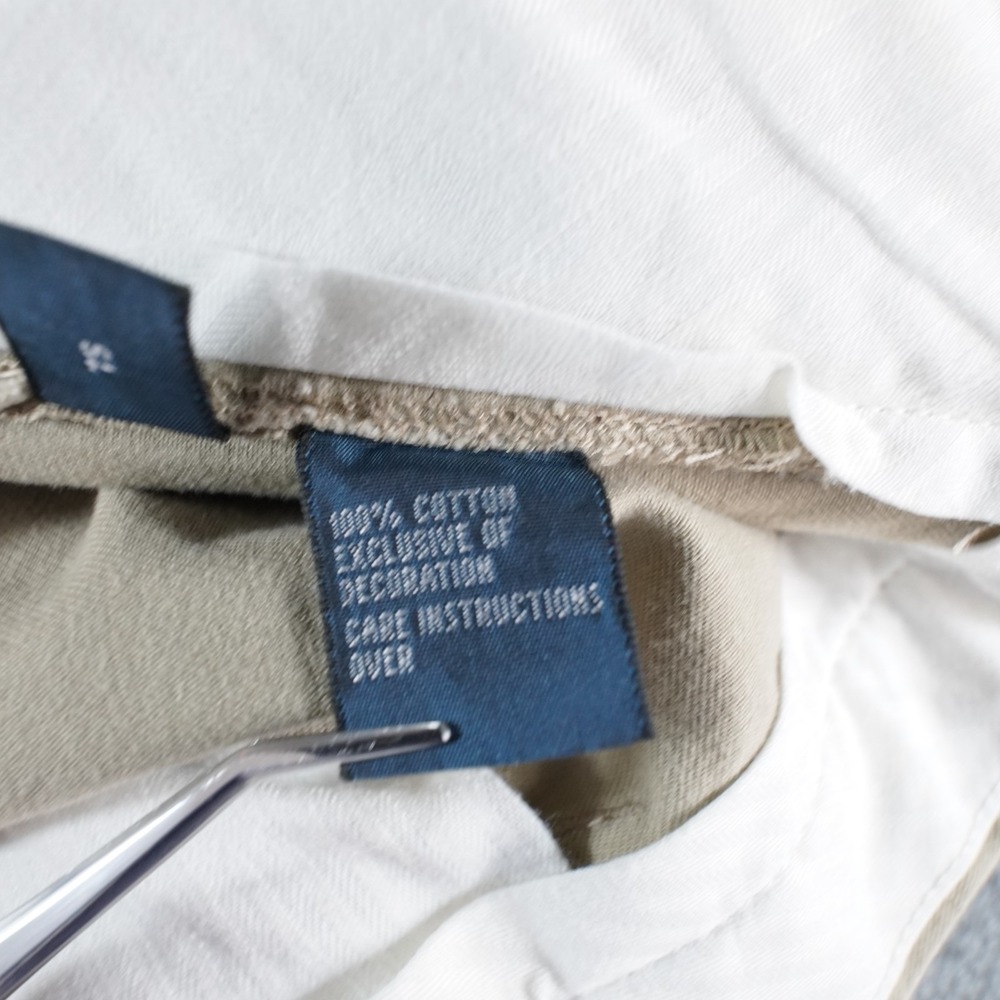 VTG Polo Ralph Lauren Ethan Pleated Chinos Mens35 Tan 100% Cotton 90s Classic - Picture 13 of 16